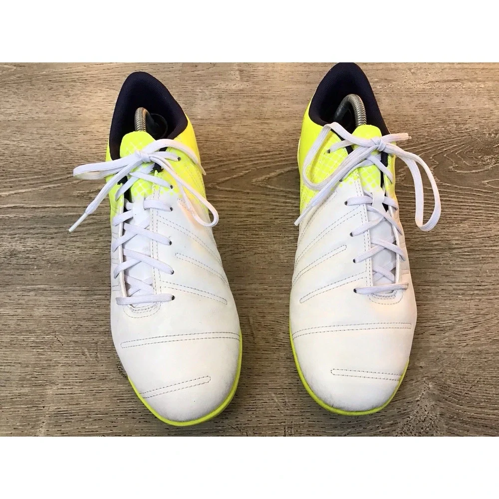 Puma Mens evoPOWER 4 Size 12 Indoor Soccer Cleats Turf Neon Yellow White 103588
